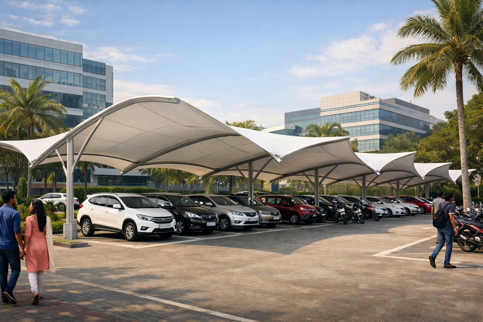   Explore top tensile fabric structures and tensile roofs for parking in Bangalore. LUCKY INTERNATIONAL delivers premium tensile membranes with global quality standards.  