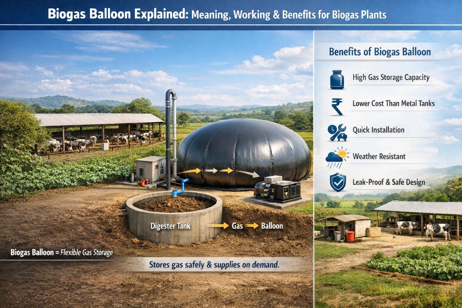 Biogas Balloon Explained: Meaning, Working & Benefits for Biogas Plants