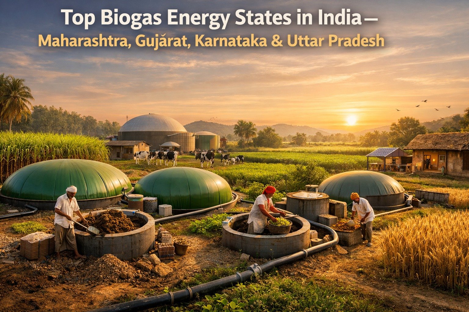  Leading Biogas Energy States in India – Maharashtra, Gujarat, Karnataka & Uttar Pradesh 