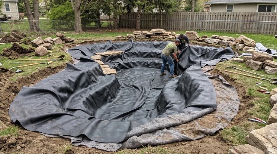 Pond Liners: Choosing the Right Fabric for Long-Term Water Containment