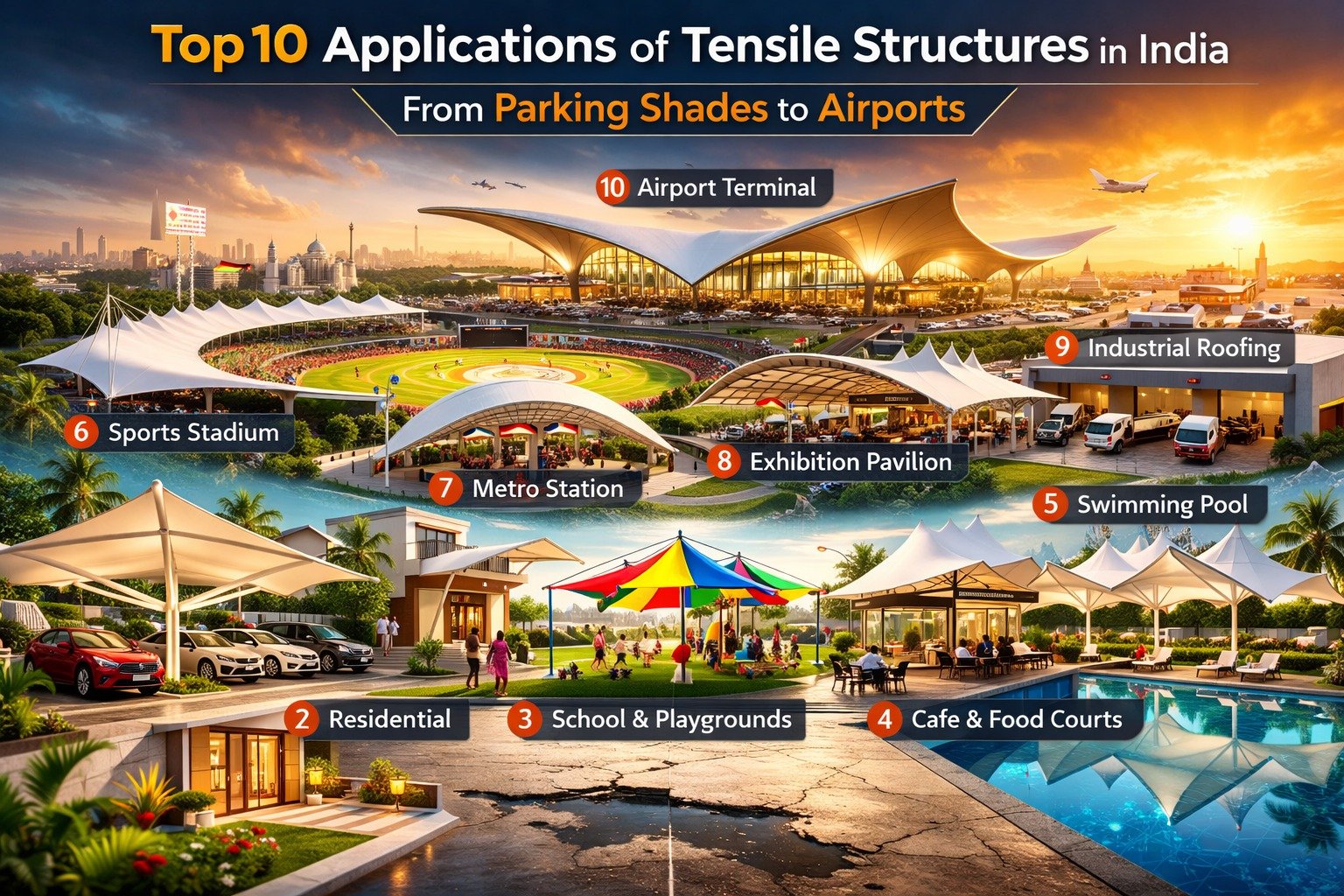  Tensile Membranes vs Traditional Roofing: A Smarter Roofing Choice for India  